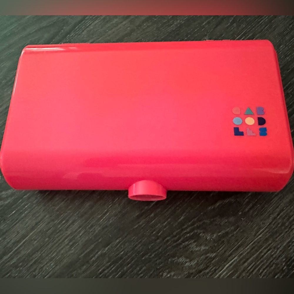 Caboodles makeup/jewelry organizer.  Hot pink.